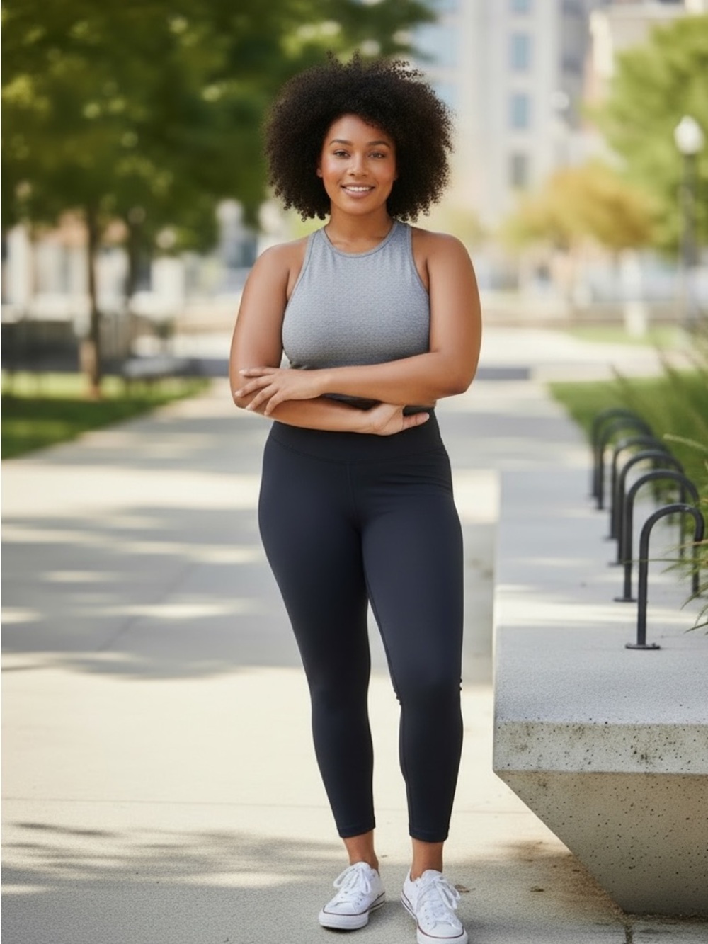 Terra & Sky Navy High-Rise Active Leggings